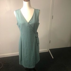 Cynthia Rowley sage green wrap dress sleeveless medium